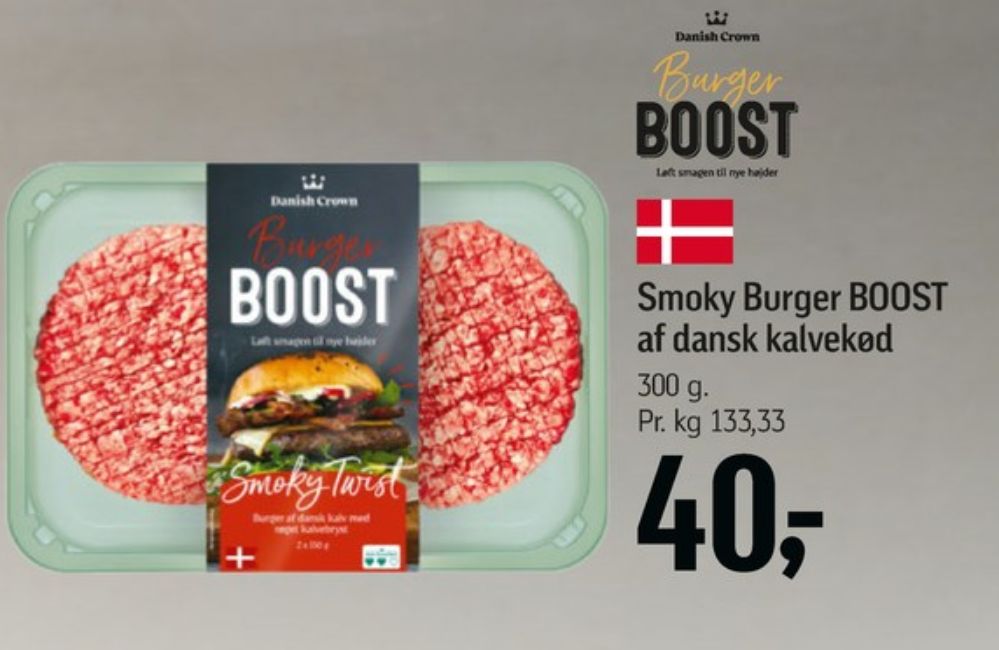 Danish Crown Burger Boost, Kalveburgerbøffer