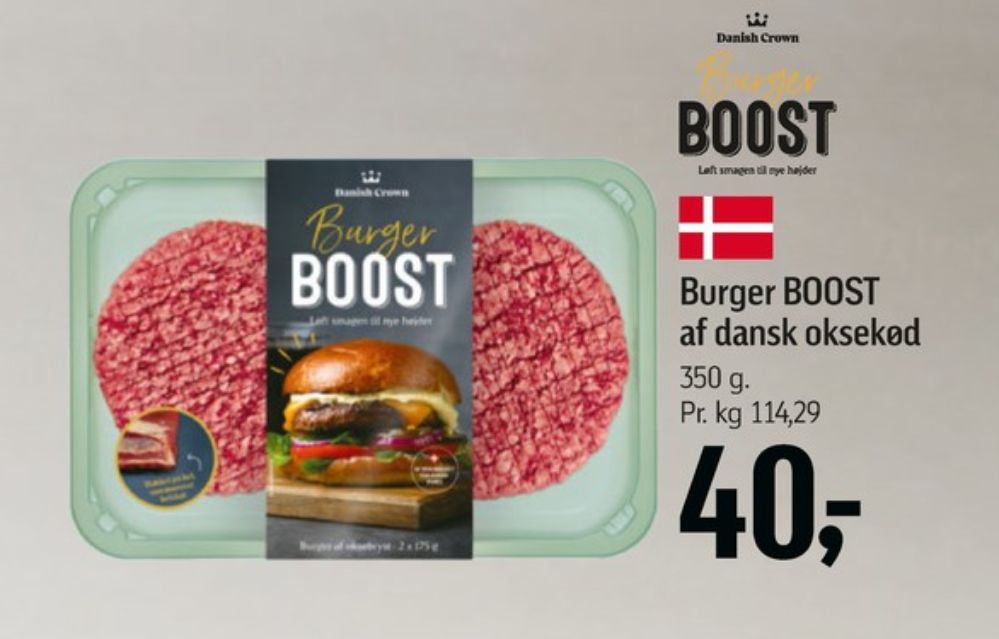 Danish Crown Burger Boost, Hakkebøffer