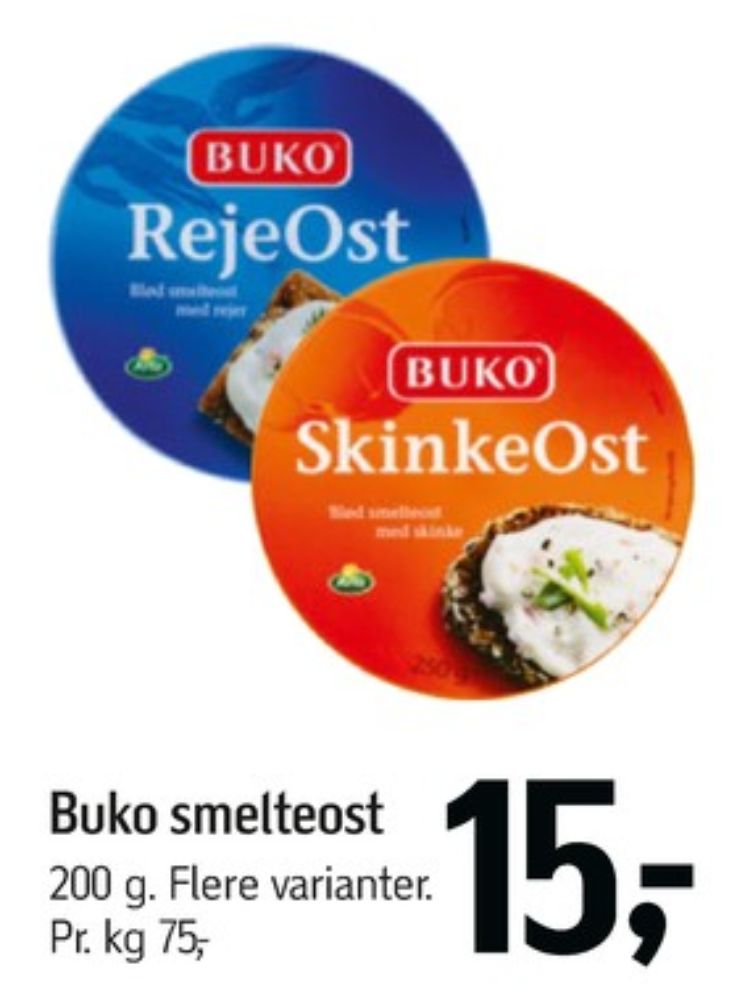 Buko Smelte, Smøreost Skinkeost