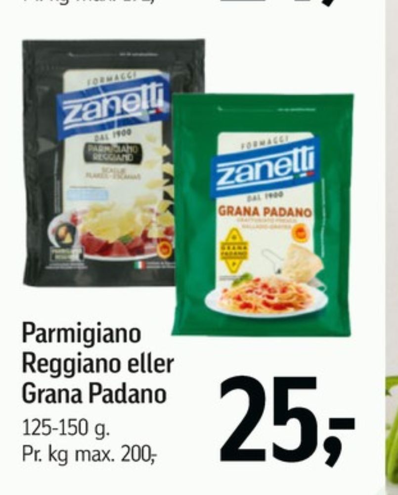 Zanetti, Revet ost Grana Padano