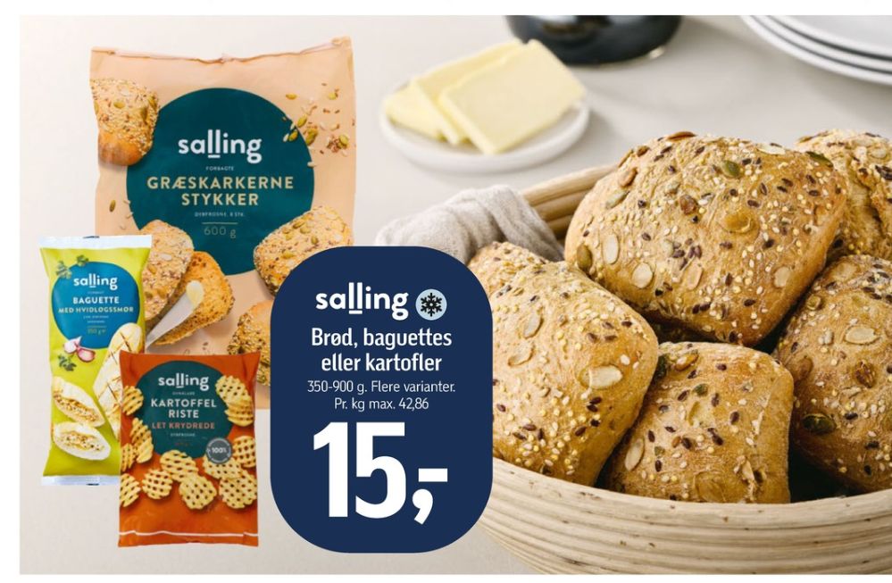 Salling, Græskarkernestykker
