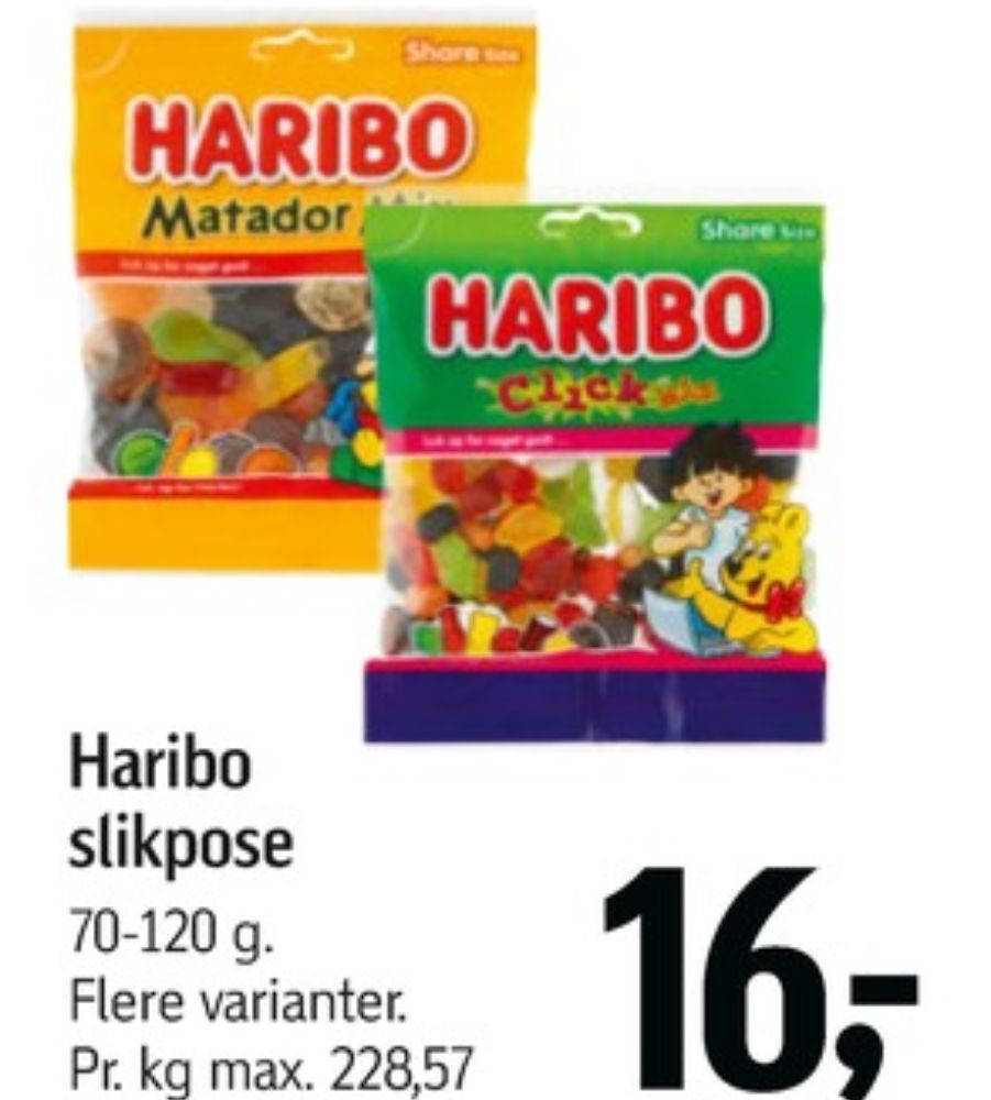 Haribo Matador Mix, Slikposer