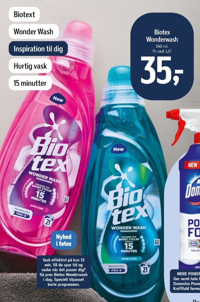 Biotex, Vaskemiddel-flydende