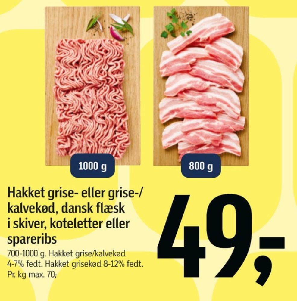 Hakket grisekød 8-12%