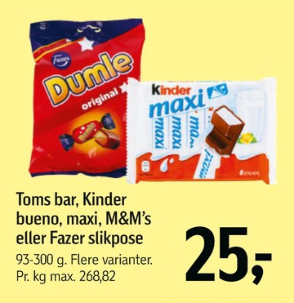 Toms, Chokoladebar