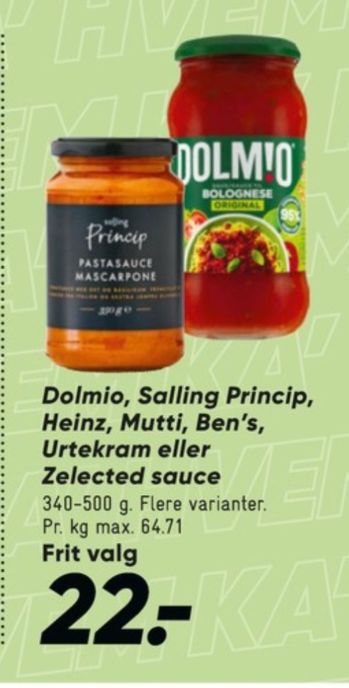 Salling Princip, Pastasauce Mascarpone