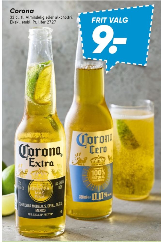 Corona Cero, Øl - Alkoholfri