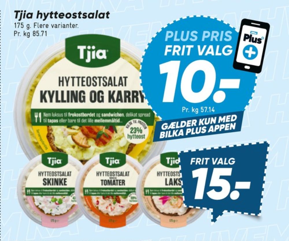 Tjia, Hytteostsalat Laks