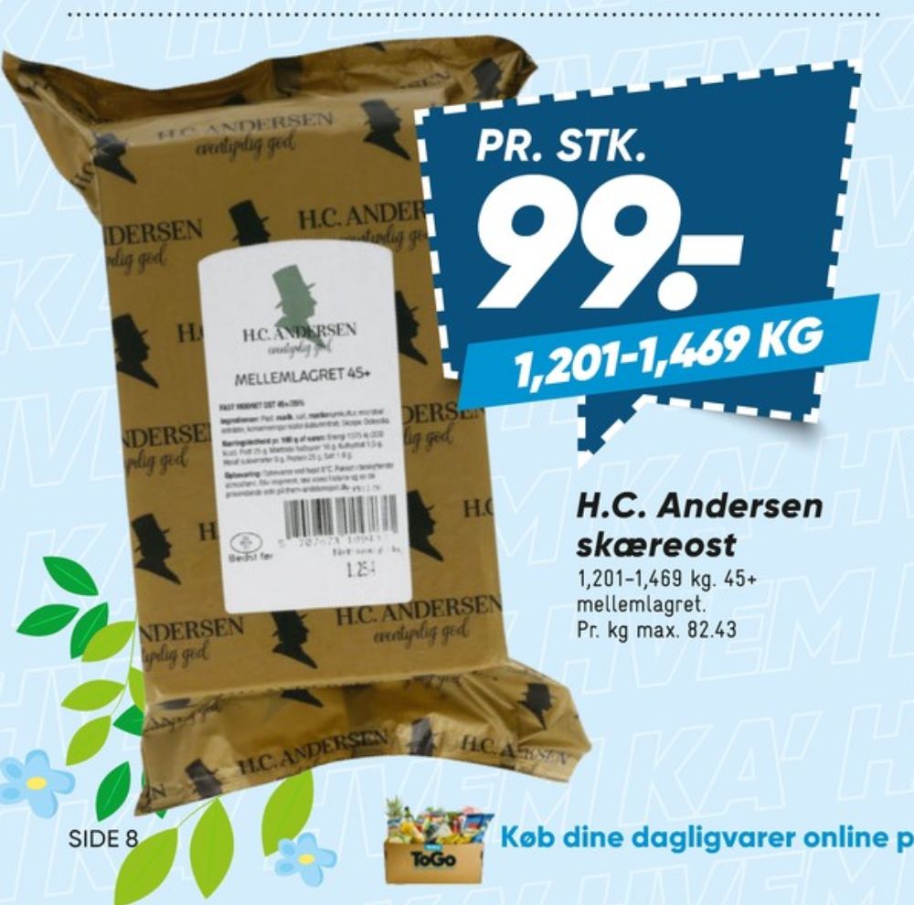 HC Andersen, Skæreost Mellemlagret 45+