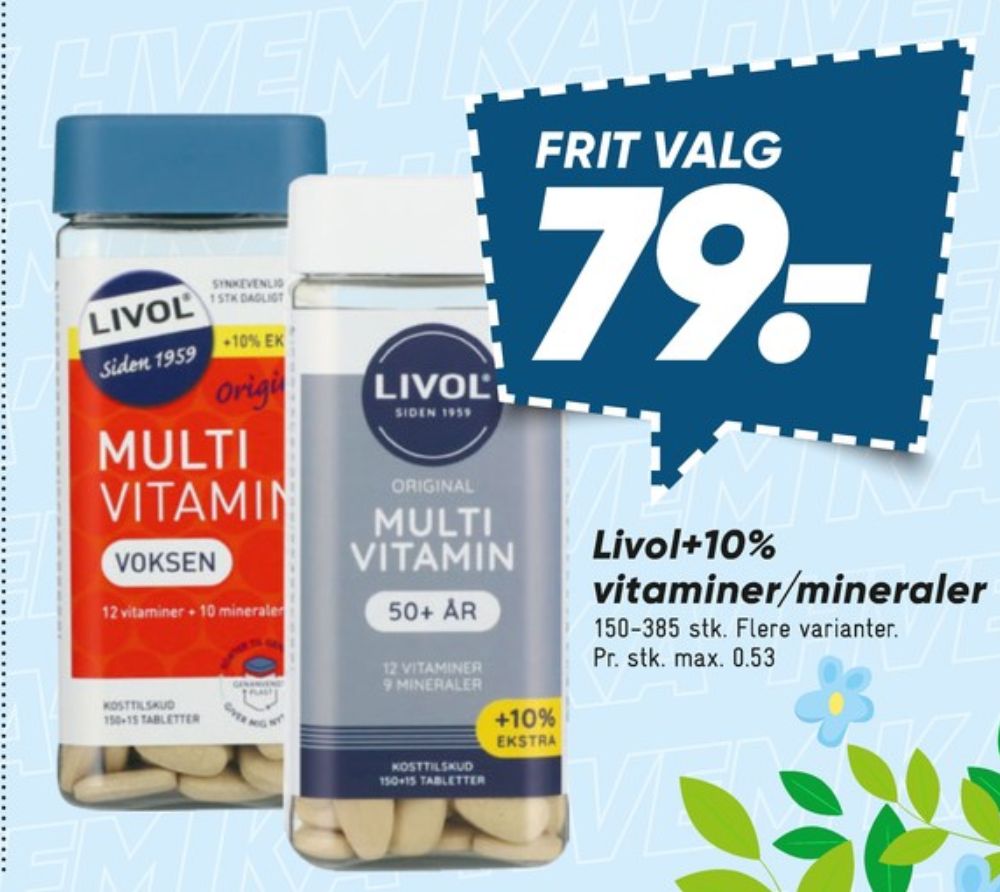 Livol Multi, Vitaminer