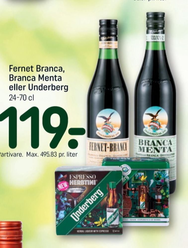 Underberg Espresso Herbtini, Bitter