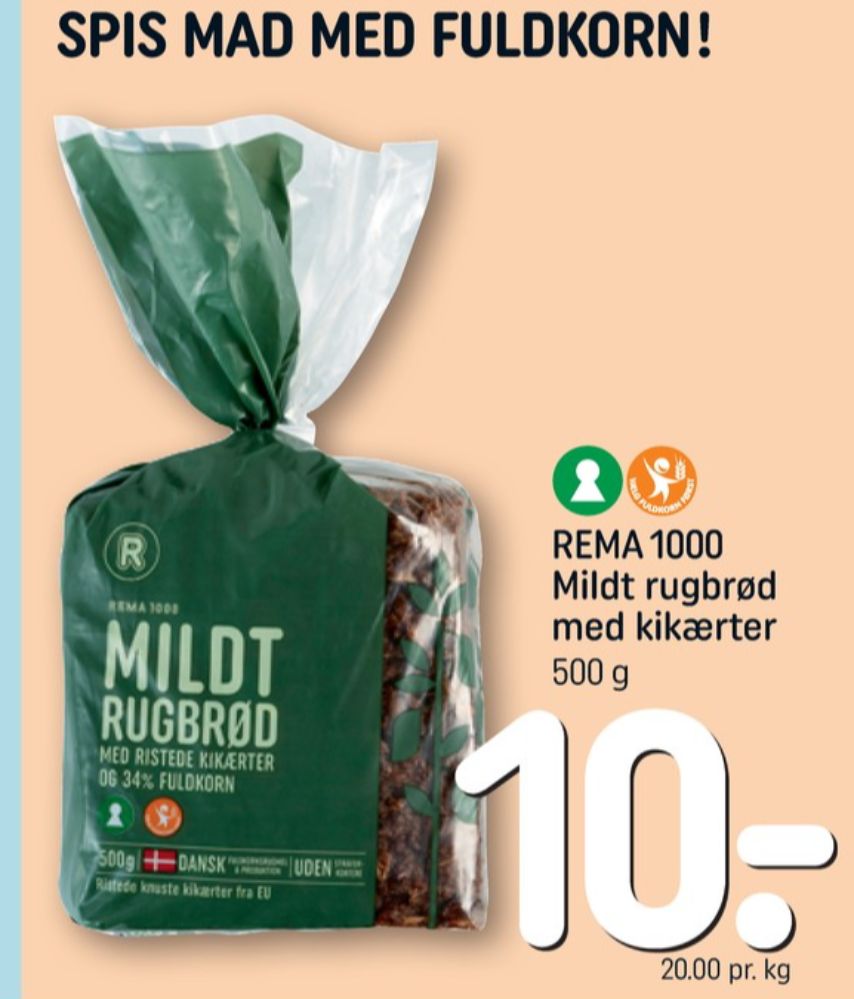 Rema 1000, Mildt Rugbrød med Ristede Kikærter