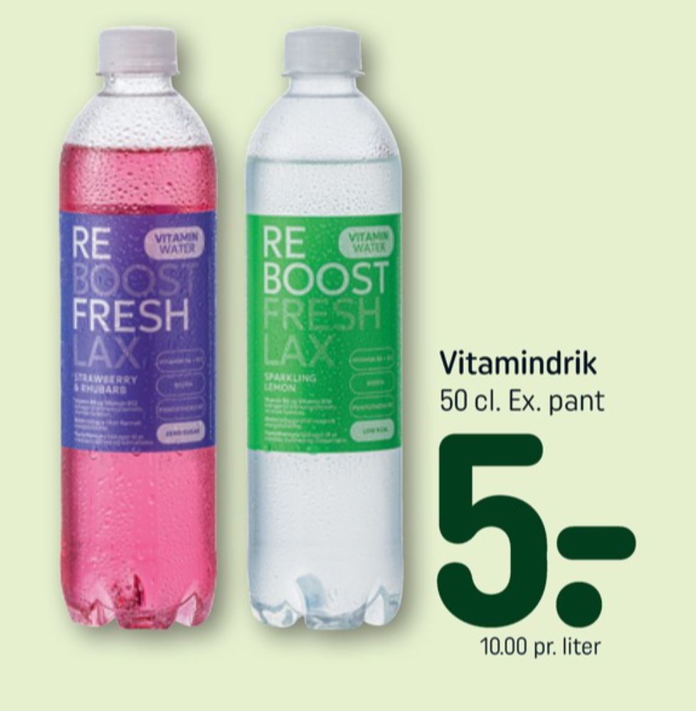 Reboost, Jordbær & Rabarber Vitamindrik