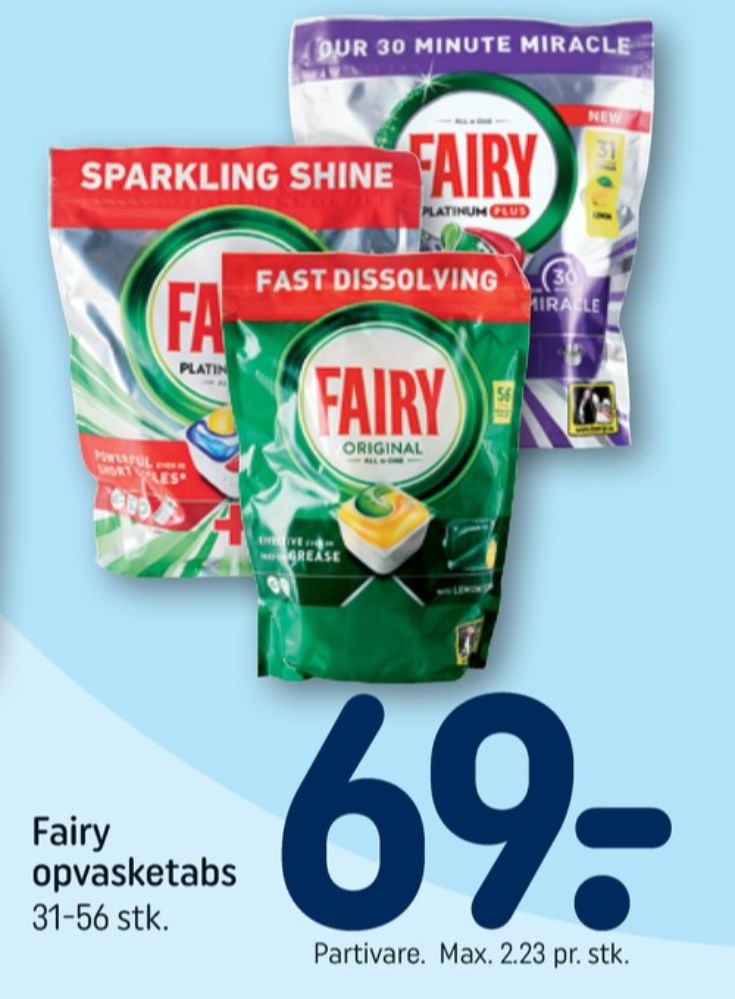 Fairy, Maskinopvask-tabs