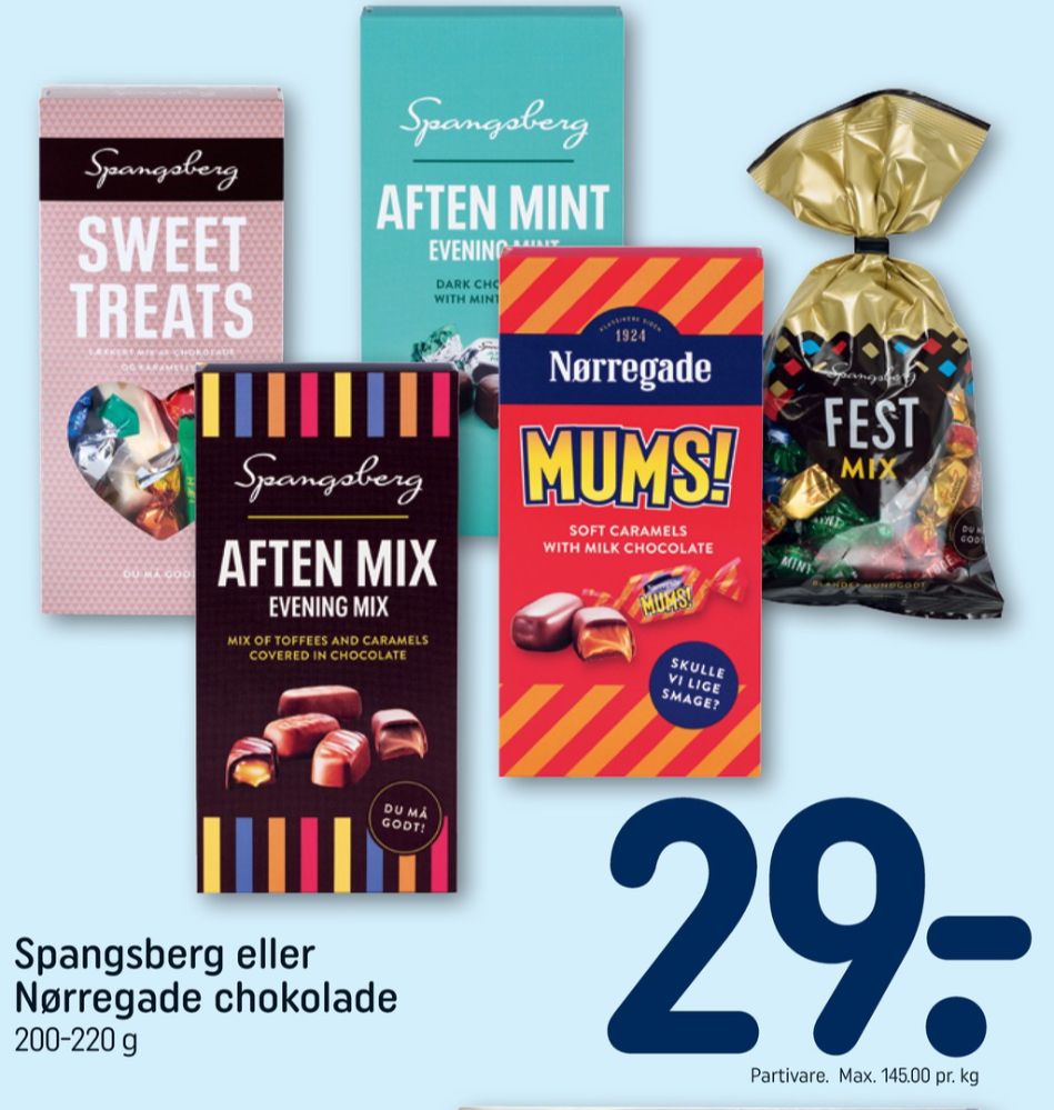 Spangsberg Aften Mix, Dessertchokolade