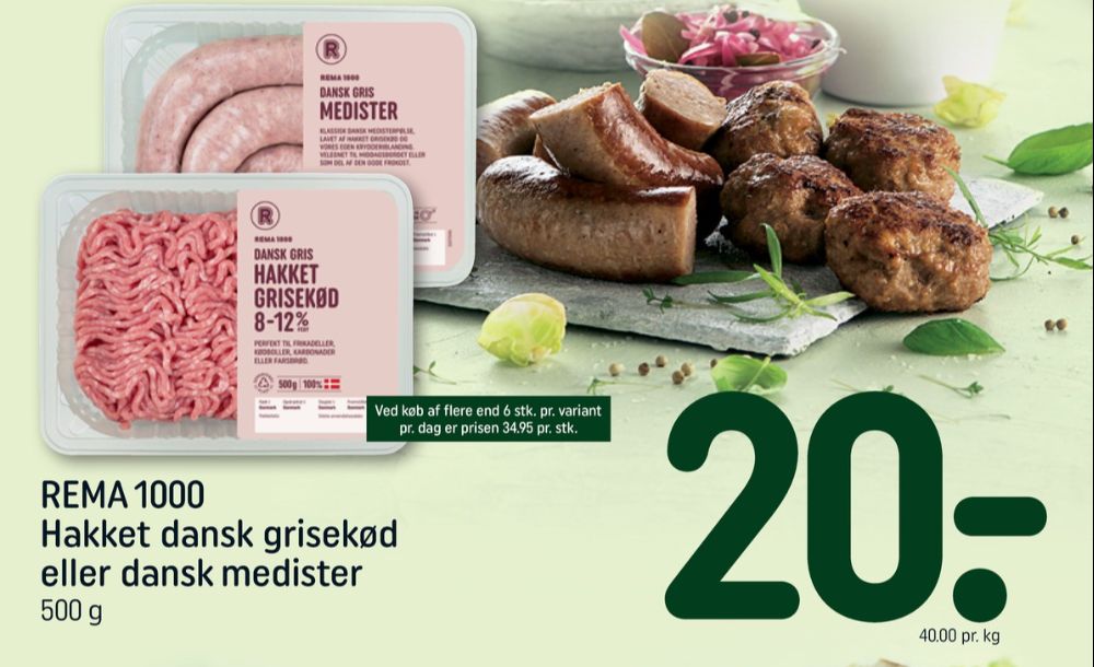 Rema 1000, Hakket grisekød 8-12%