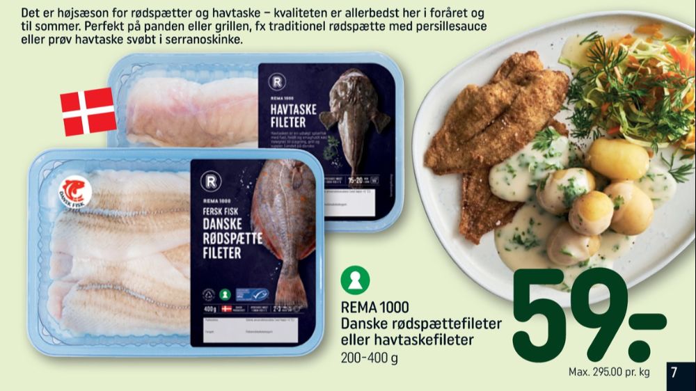 Rema 1000, Rødspættefilet