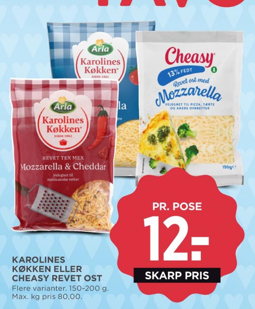 Karolines, Revet ost Mozzarella