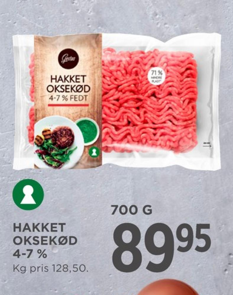 Gestus, Hakket oksekød 4-7%