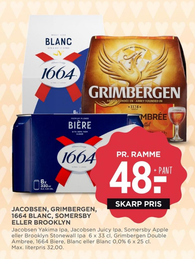 Kronenbourg 1664 Blanc 0,0%, Øl - Alkoholfri 6 pk.