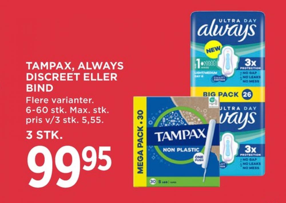 Tampax, Tamponer