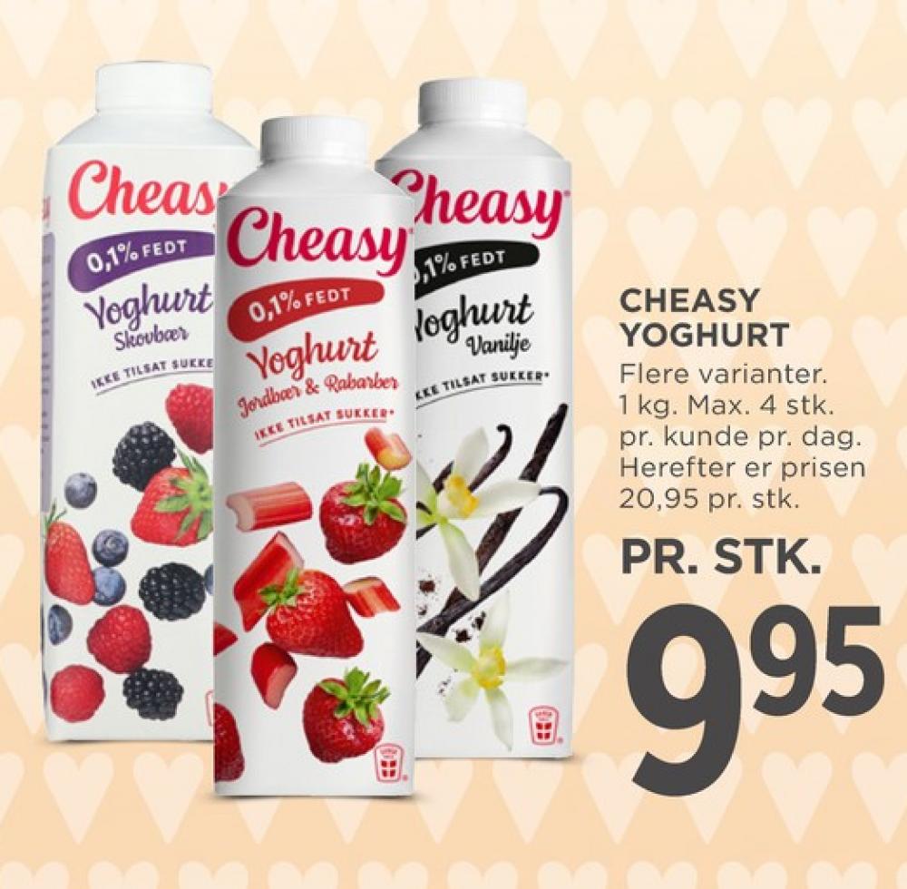 Cheasy, Jordbær & Rababer Yoghurt 