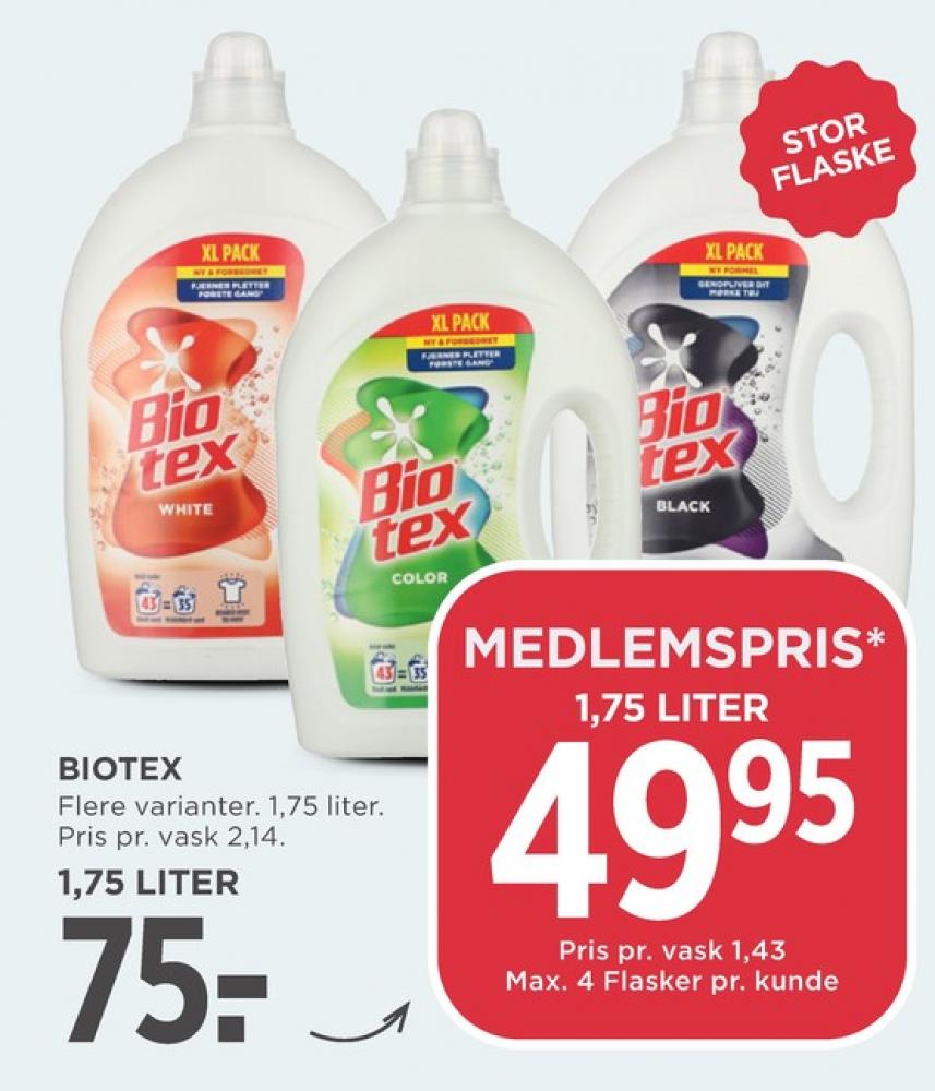 Biotex, Vaskemiddel-flydende