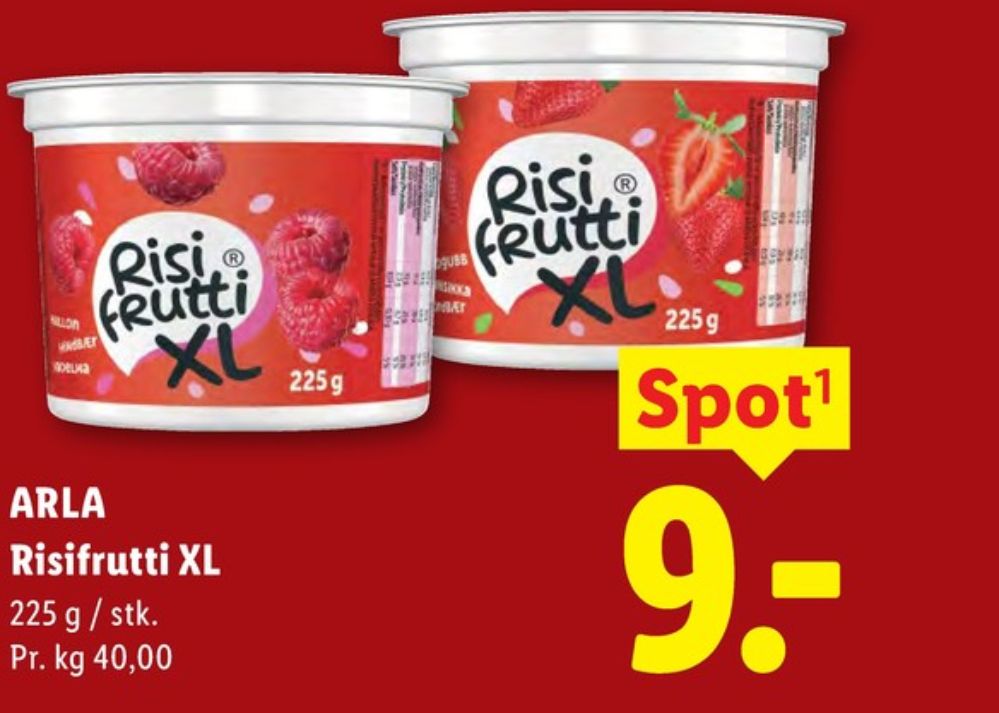 RisiFrutti, Risdessert Hindbær