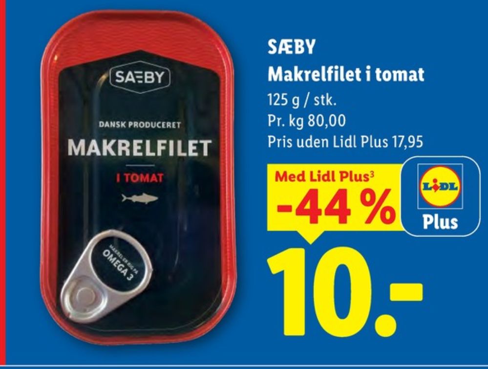 Sæby, Makrelfilet i Tomat