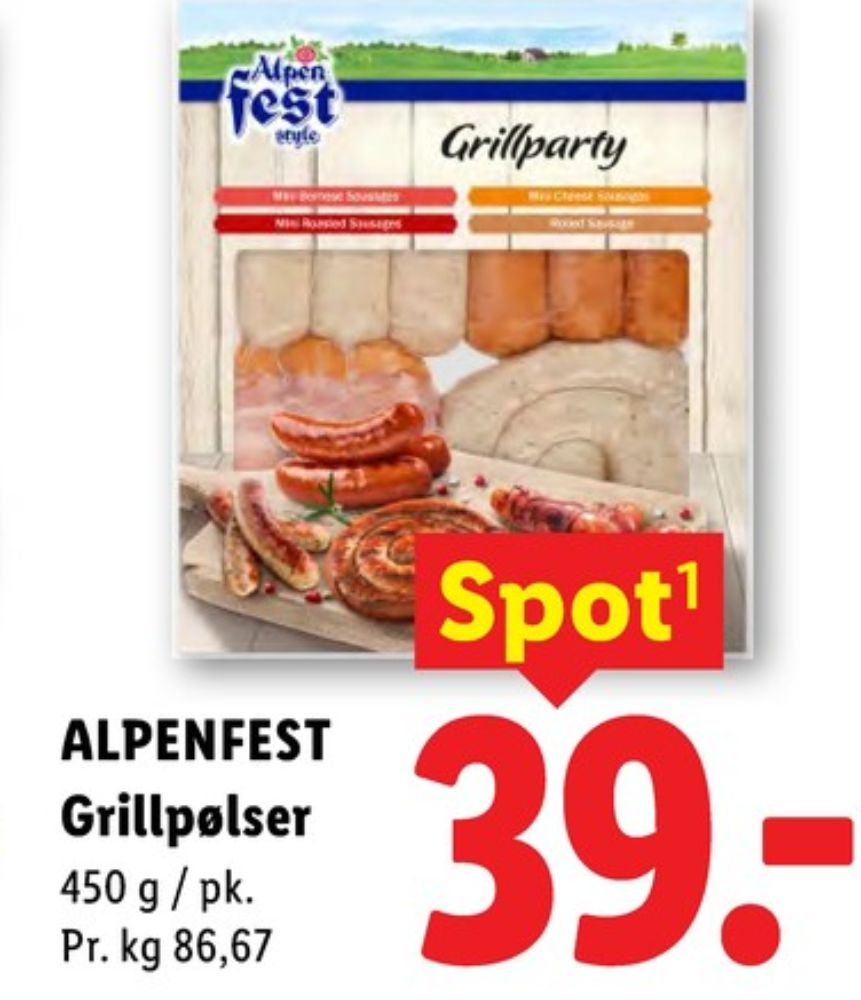 Alpenfest, Grillpølser