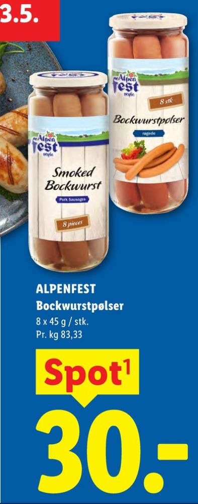 Alpenfest, Bockwurst