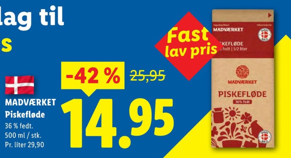 Madværket, Piskefløde 36%
