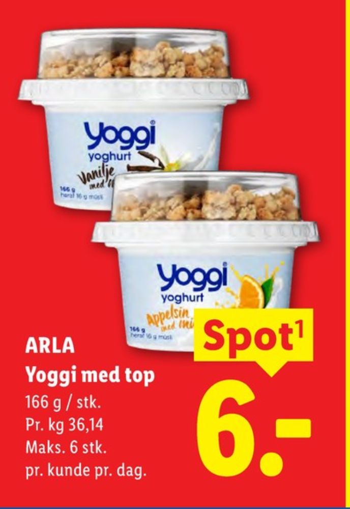 Yoggi, Yoghurt Vanilje Med Müsli Top
