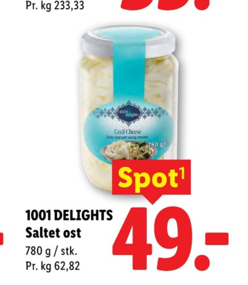 1001 delights, Saltet Ost