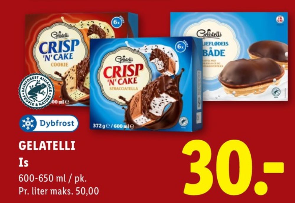 Gelatelli, Crisp n Cake Stracciatella Issnack