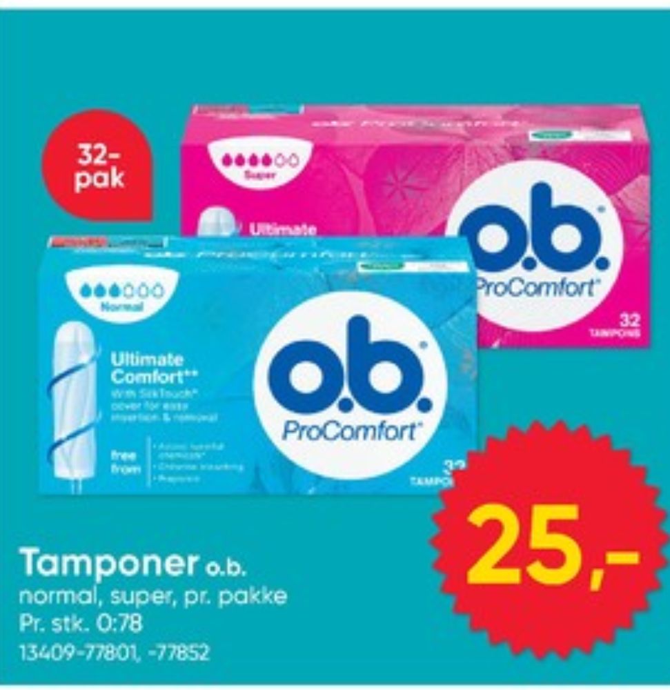 o.b., Tamponer