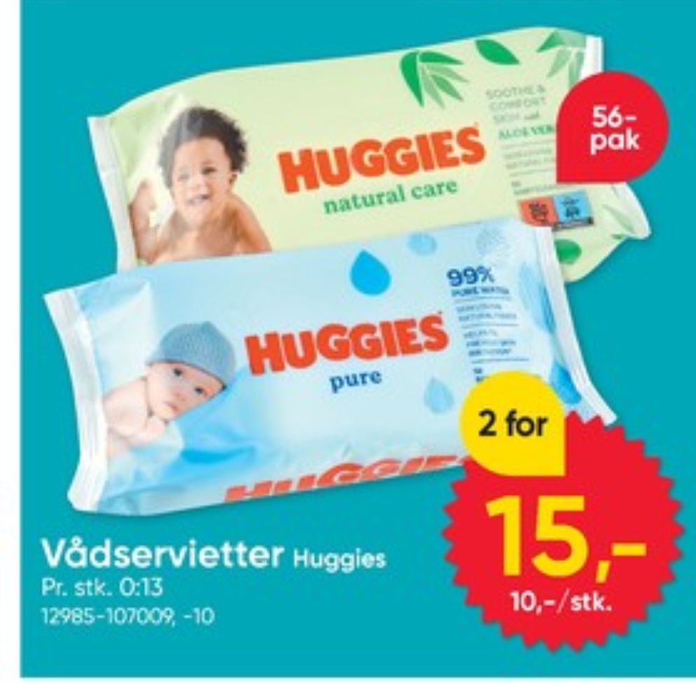 Huggies, Vådservietter