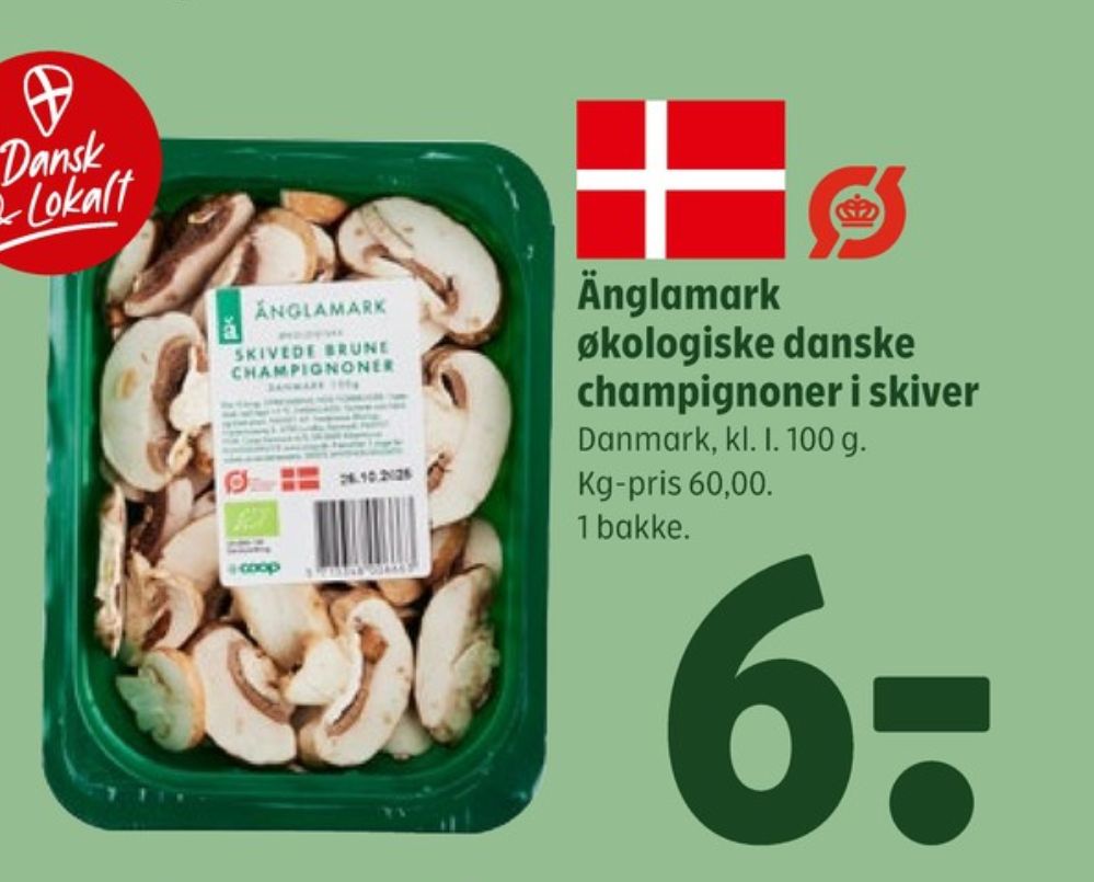 Änglamark, Champignon i skiver