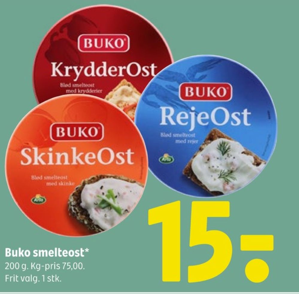 Buko Smelte, Smøreost Skinkeost