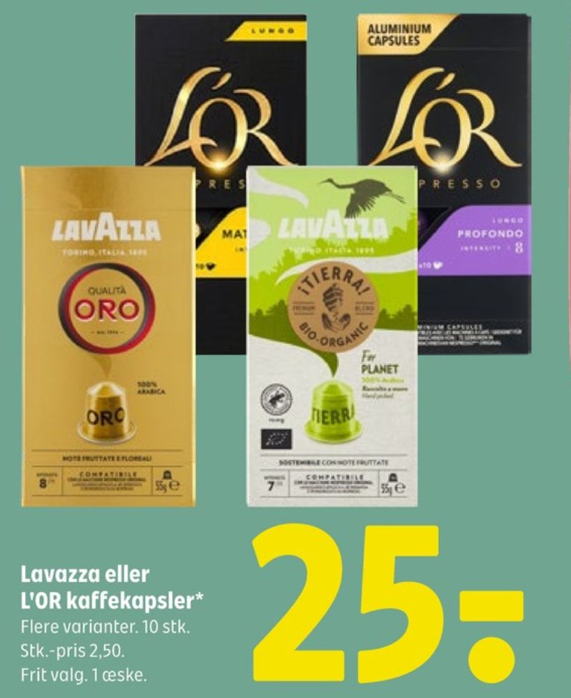 LavAzza Qualita Oro, Kaffekapsler