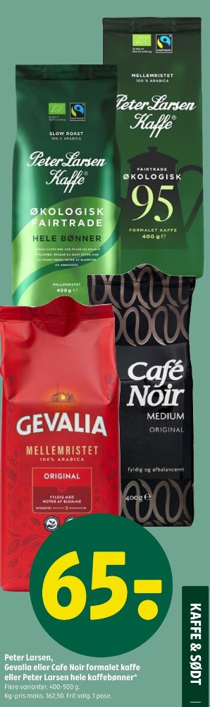 Gevalia Mellemristet, Kaffebønner