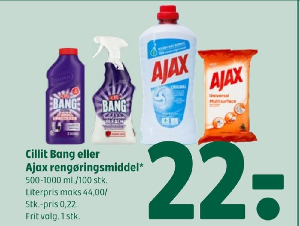 Ajax, Rengøring - universal
