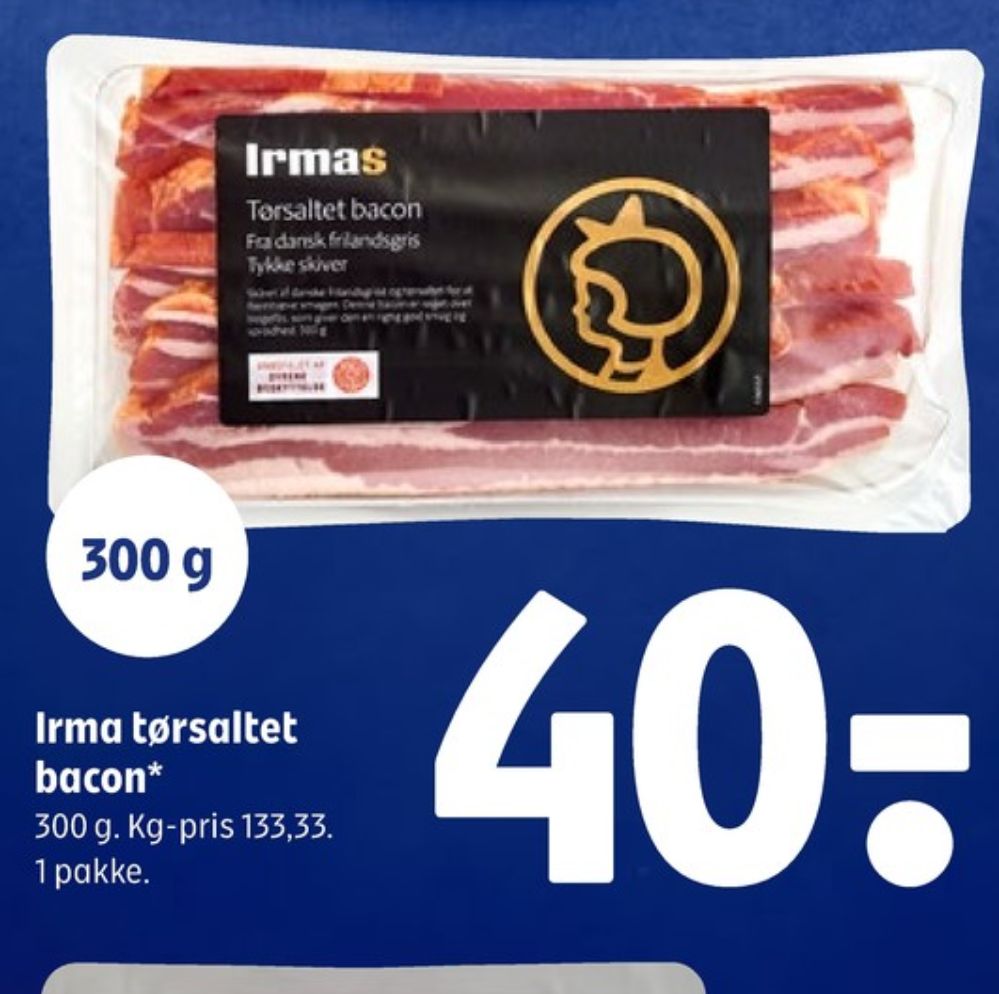 Irmas, Baconskiver tørsaltet