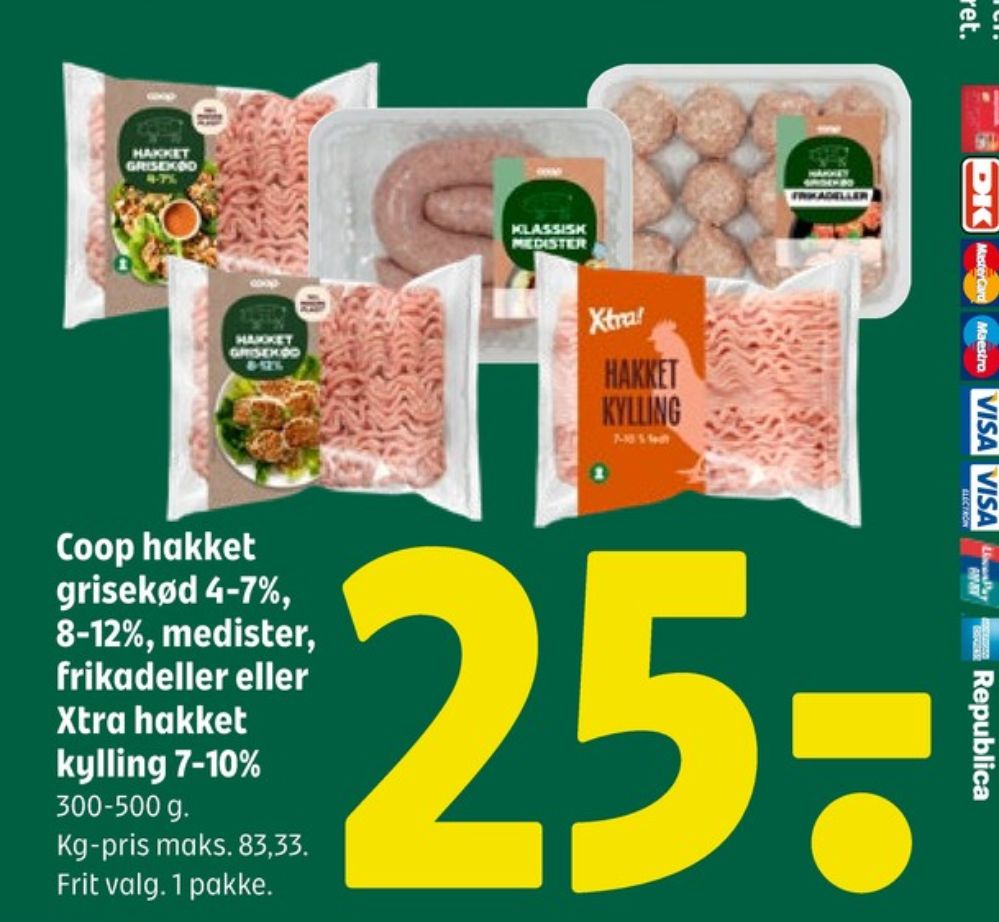 Coop, Hakket kalv og grisekød 8-12%
