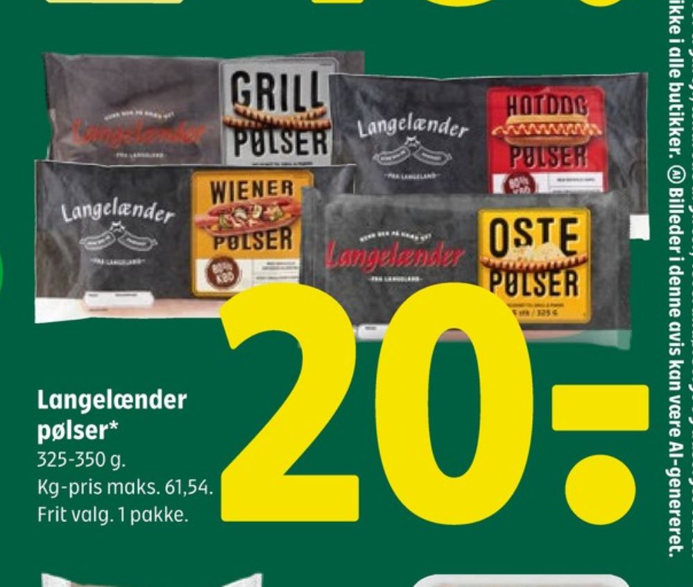 Langelænder, Grillpølser
