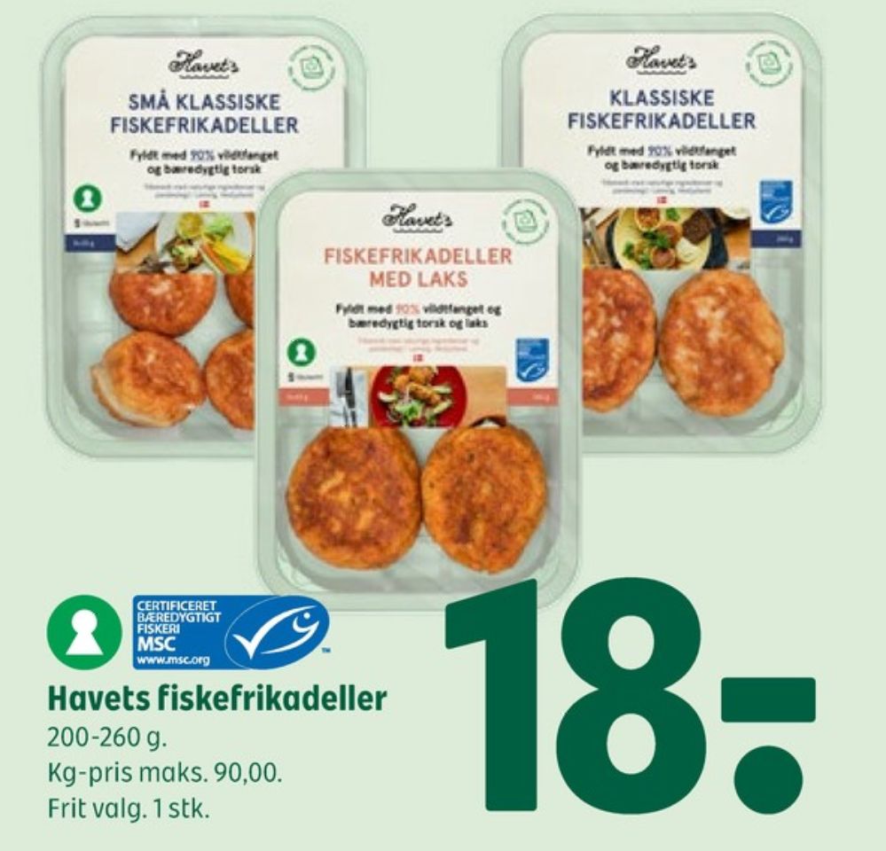 Havets, Fiskefrikadeller