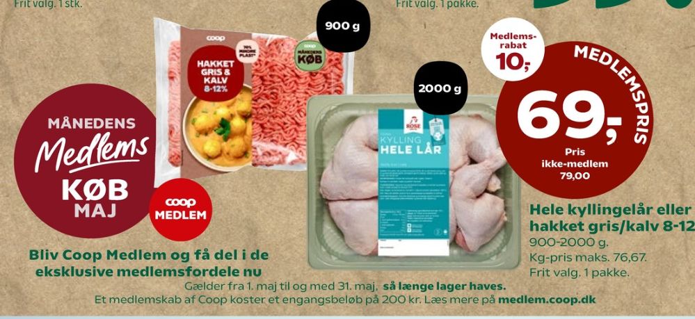 Coop, Hakket kalv og grisekød 8-12%