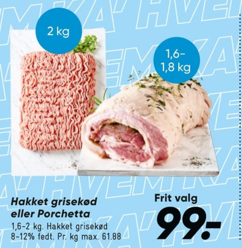 Hakket grisekød 8-12%