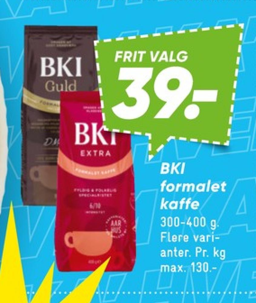 BKI Extra Specialristet, Kaffe Formalet