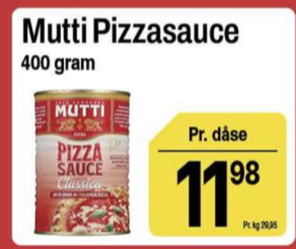 Mutti, Pizzasauce Classica